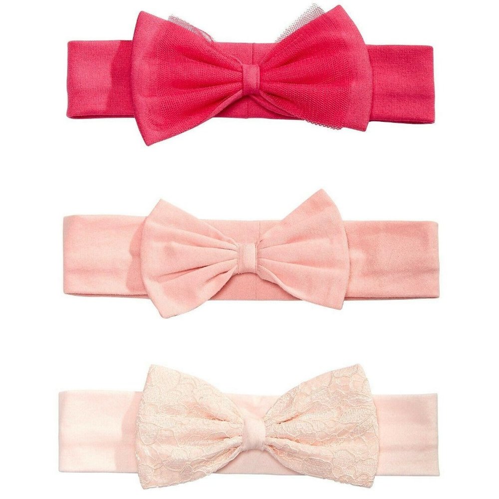 First Impressions Baby Girls 3-Pk. Bow Headbands